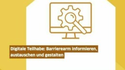 Cover des Handbuchs für Digitale Teilhabe in Gelb.
