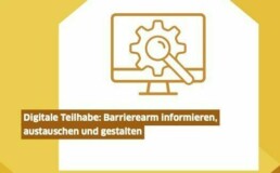 Cover des Handbuchs für Digitale Teilhabe in Gelb.