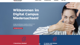 Screenshot der Website zum Digital Campus Niedersachsen